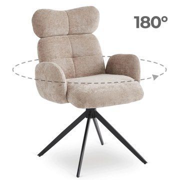 Стул поворотный MEBEL ELITE ALVARO Беж Букле