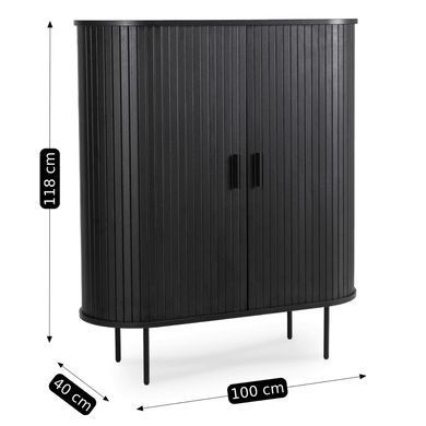 Комод MEBEL ELITE TRISH 100 см Чорний