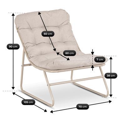 Комплект садових меблів MEBEL ELITE MEGARA Бежевий