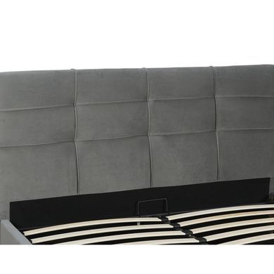 Ліжко MEBEL ELITE TINGA Welur 140x200 см Сірий