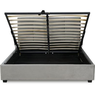 Ліжко MEBEL ELITE TINGA Welur 140x200 см Сірий