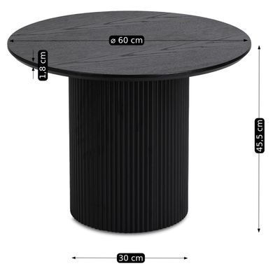 Журнальный стол MEBEL ELITE EURIS 60*60 см Черный