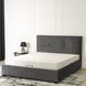 Двуспальная кровать бархатная MEBEL ELITE ANDRE Velvet 160x200 см серый