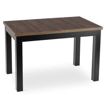 Стол раскладной MEBEL ELITE SKUBI 120-160х75 см орех/черный