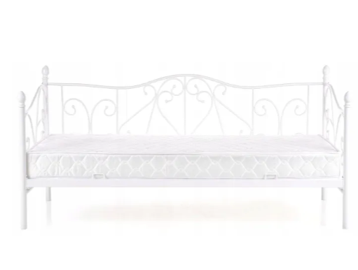 Кровать односпальная металлическая MEBEL ELITE 90x200 см MIKE белый