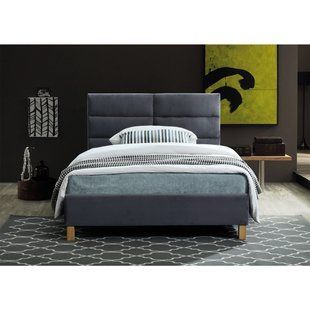 Кровать Sierra Velvet Серый 120х200 см SIGNAL