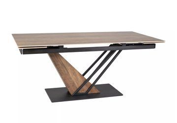 Стол GENESIS Legno 160(220)X90 см Дуб / Черный / Ясень SIGNAL