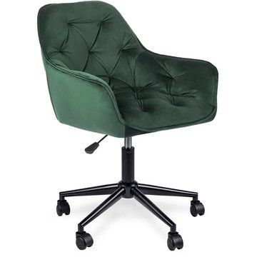 Кресло офисное поворотное бархатный MEBEL ELITE MILAN 2 Velvet Зеленый / Черный