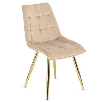 Обеденный стул MEBEL ELITE CARO Welur Кремовый