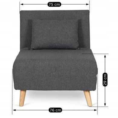 Кресло раскладное MEBEL ELITE MARRY ткань: серый