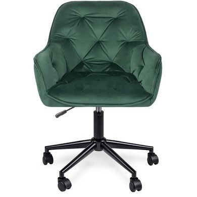 Кресло офисное поворотное бархатный MEBEL ELITE MILAN 2 Velvet Зеленый / Черный