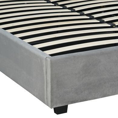 Ліжко MEBEL ELITE TINGA Welur 160x200 см Сірий