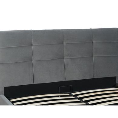 Ліжко MEBEL ELITE TINGA Welur 160x200 см Сірий