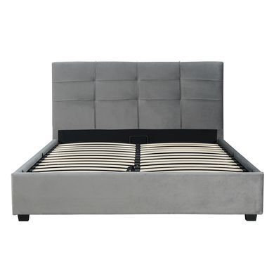 Ліжко MEBEL ELITE TINGA Welur 160x200 см Сірий