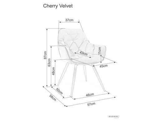 Крісло Cherry Екошкіра Чорний SIGNAL