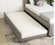Ліжко односпальне оксамитове MEBEL ELITE ELIF Velvet 90x200 см з додатковим спальним місцем сірий