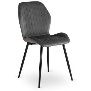 Стілець оксамитовий MEBEL ELITE LILAC Сірий