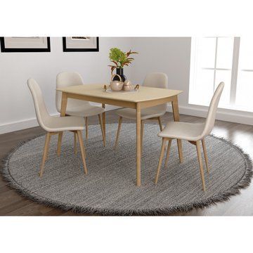 Cтіл EXEN стіл 120*80 дерево/кремовий