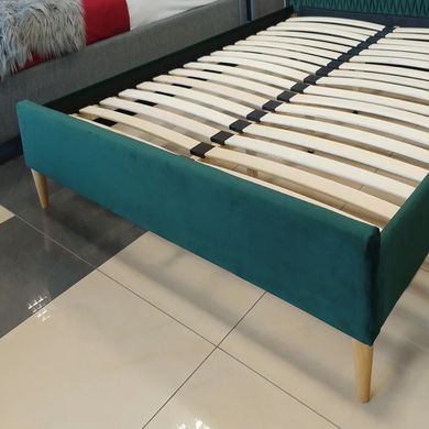 Ліжко Azurro Velvet Зелений 160х200 см SIGNAL