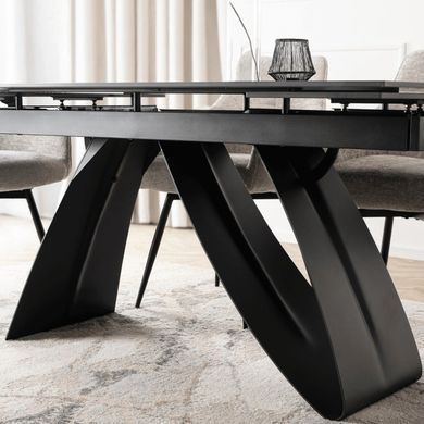 Обеденный стол MEBEL ELITE DEVON 160(220)*90 см Черный