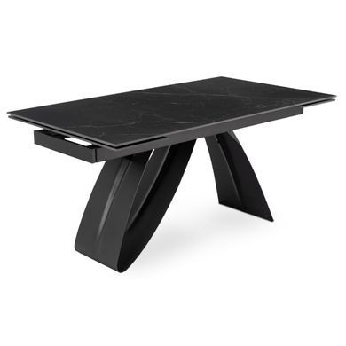 Обеденный стол MEBEL ELITE DEVON 160(220)*90 см Черный