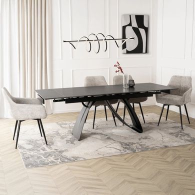 Обеденный стол MEBEL ELITE DEVON 160(220)*90 см Черный