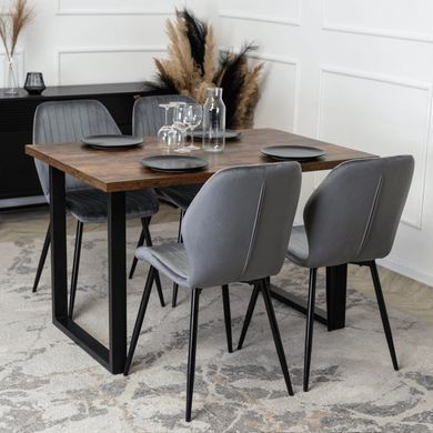Стілець оксамитовий MEBEL ELITE LILAC Сірий