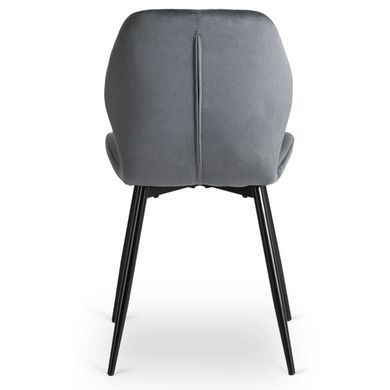 Стілець оксамитовий MEBEL ELITE LILAC Сірий