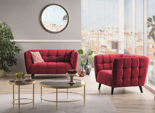 Крісло Castello 1 Velvet Бордовий SIGNAL