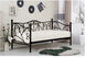 Кровать односпальная металлическая MEBEL ELITE 90x200 см MIKE черный