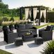 Комплект садових меблів MEBEL ELITE FLORYDA Темно-сірий