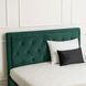 Ліжко двоспальне оксамитове MEBEL ELITE CROS Velvet 160x200 см Зелений