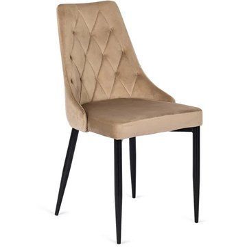 Стілець оксамитовий MEBEL ELITE CORK Velvet Бежевий