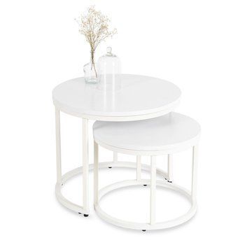 Комплект журнальных столов MEBEL ELITE JACK 2 шт 53*53 см Белый