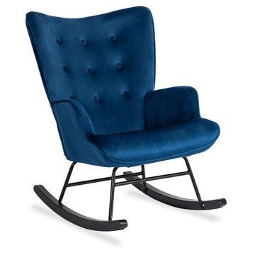 Кресло-качели бархатные MEBEL ELITE ELIS Velvet Синий