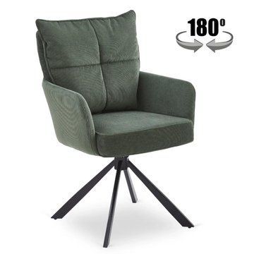 Обеденный стул поворотный MEBEL ELITE CITY Velvet Зеленый