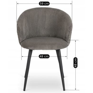 Cтілець MEBEL ELITE TAYLOR Velvet Сірий