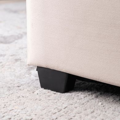 Ліжко MEBEL ELITE CROS Welur 160x200 см Бежевий