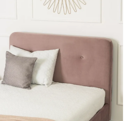 Ліжко оксамитове MEBEL ELITE MIKEL Velvet 120x200см рожевий