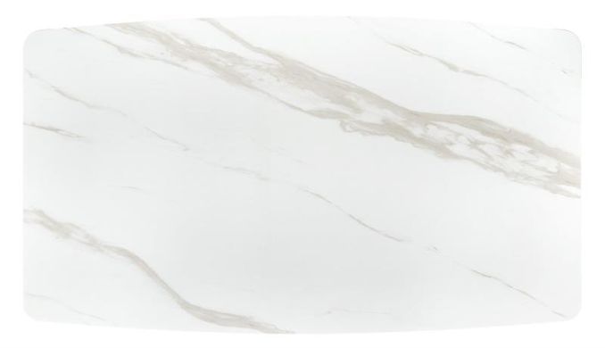 Стiл ALFREDO 160(240)*91 см Білий мармур/Чорний HALMAR