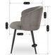 Cтілець MEBEL ELITE TAYLOR Velvet Сірий