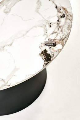Комплект журнальних столиків MAGNETA 70*70 см Білий мармур/Чорний HALMAR