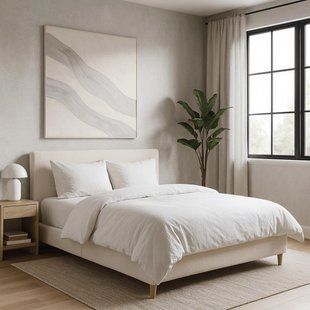 Ліжко MEBEL ELITE KIOTO Boucle 140x200 см Кремовий