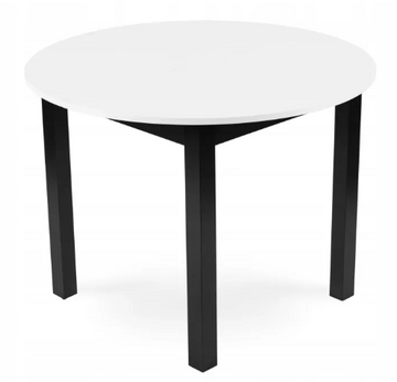 Стіл кухонний розкладний MEBEL ELITE HARRY 102-142х102 см білий / чорний