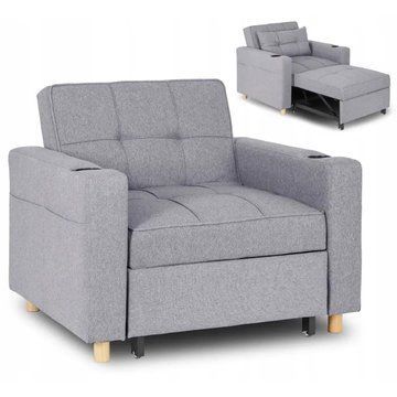 Кресло раскладное MEBEL ELITE SOLOR ткань: серый