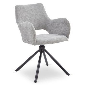 Обідній стілець поворотний MEBEL ELITE FLAV Boucle Сірий