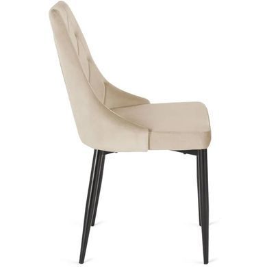 Стілець оксамитовий MEBEL ELITE CORK Velvet Екрю