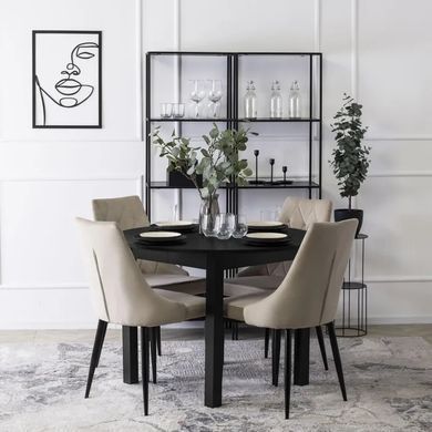 Стілець оксамитовий MEBEL ELITE CORK Velvet Екрю