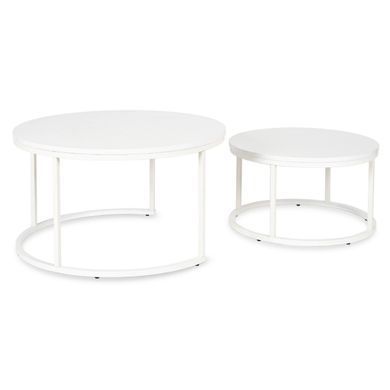 Комплект журнальных столов MEBEL ELITE JACK MAX 2шт 80*80 см Белый