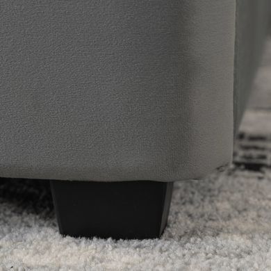 Кровать MEBEL ELITE CROS Welur 160x200 см Темно-серый